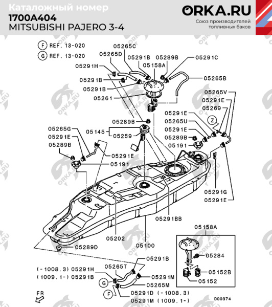 Купить Пластиковый топливный бак Mitsubishi Pajero 3/4 Бензин (PP) -  80 л. Пластиковый топливный бак Mitsubishi Pajero 3/4 Бензин (PP) -  80 л.